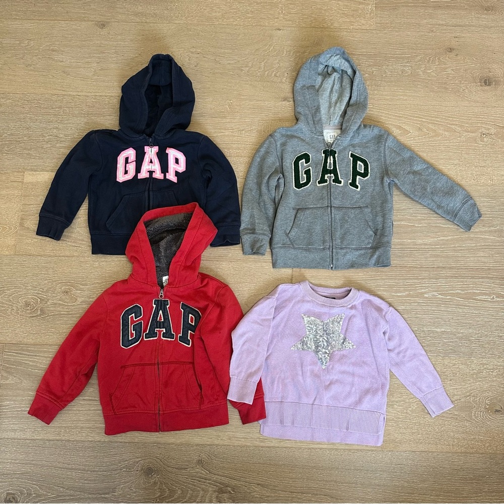 Gap Kids Girls Hoodies Sweater Lot Size XS 4-5